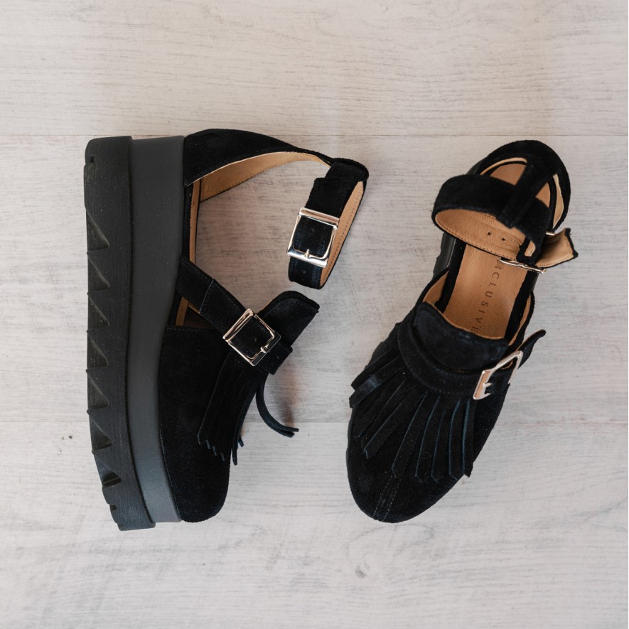 *Pantofi - Amur - Black - Talpa Inalta